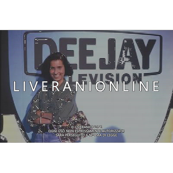 TRASMISSIONE TELEVISIVA\'DEE JAY TELEVISION 1986 NELLA FOTO TIZIANA BAUDO AG ALDO LIVERANI