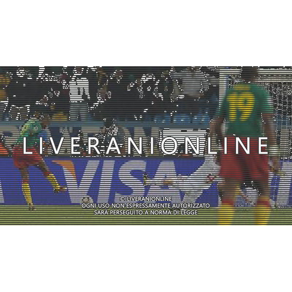 Fifa World Cup Sud Africa 2010 Match #26 Tshwane/Pretoria (Lotus Versfeld Stadium) - 19.06.2010 Camerun-Danimarca Nella Foto:Samuel eto\'o gol /Ph.Vitez-Ag. Aldo Liverani