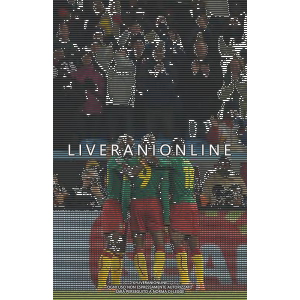 Fifa World Cup Sud Africa 2010 Match #26 Tshwane/Pretoria (Lotus Versfeld Stadium) - 19.06.2010 Camerun-Danimarca Nella Foto: esultanza dopo il gol di Samuel eto\'o /Ph.Vitez-Ag. Aldo Liverani