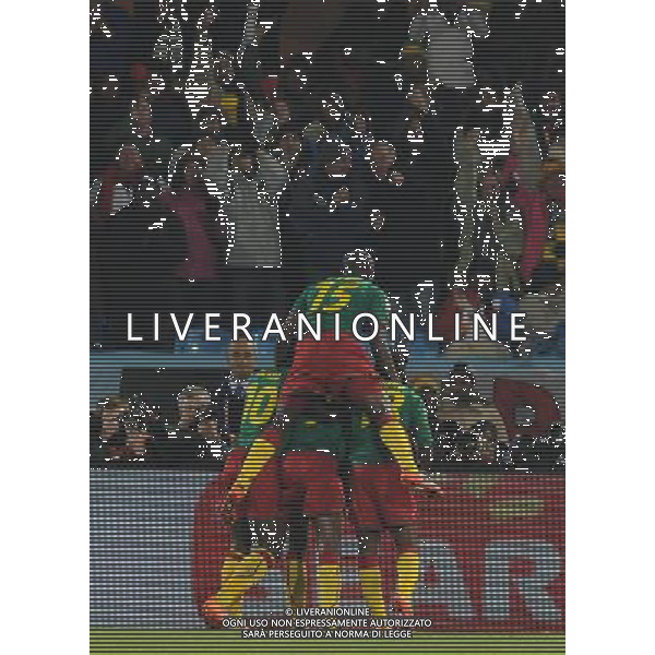 Fifa World Cup Sud Africa 2010 Match #26 Tshwane/Pretoria (Lotus Versfeld Stadium) - 19.06.2010 Camerun-Danimarca Nella Foto: esultanza dopo il gol di Samuel eto\'o /Ph.Vitez-Ag. Aldo Liverani