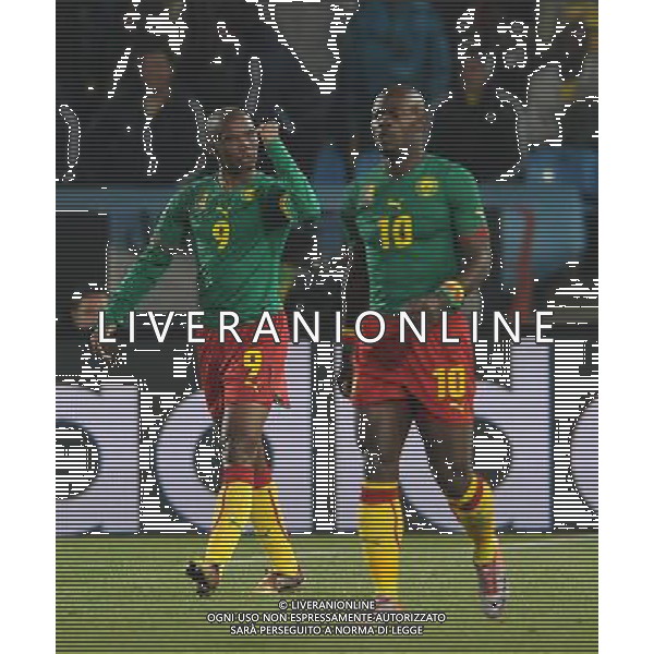 Fifa World Cup Sud Africa 2010 Match #26 Tshwane/Pretoria (Lotus Versfeld Stadium) - 19.06.2010 Camerun-Danimarca Nella Foto: esultanza dopo il gol di Samuel eto\'o /Ph.Vitez-Ag. Aldo Liverani
