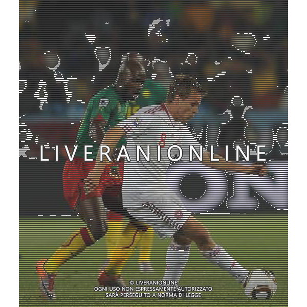 Fifa World Cup Sud Africa 2010 Match #26 Tshwane/Pretoria (Lotus Versfeld Stadium) - 19.06.2010 Camerun-Danimarca Nella Foto:gronkjaer-emana /Ph.Vitez-Ag. Aldo Liverani