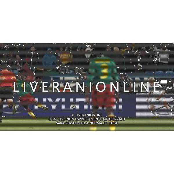 Fifa World Cup Sud Africa 2010 Match #26 Tshwane/Pretoria (Lotus Versfeld Stadium) - 19.06.2010 Camerun-Danimarca Nella Foto:palo di eto\'o /Ph.Vitez-Ag. Aldo Liverani