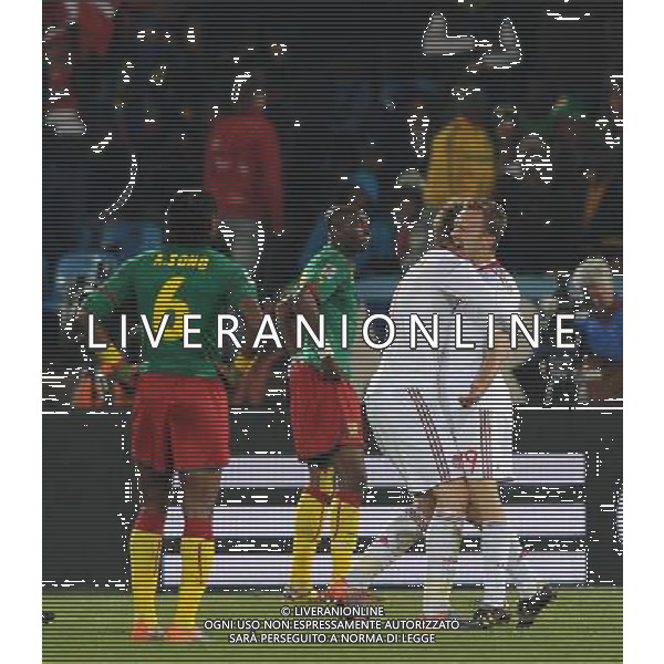 Fifa World Cup Sud Africa 2010 Match #26 Tshwane/Pretoria (Lotus Versfeld Stadium) - 19.06.2010 Camerun-Danimarca Nella Foto:esultanza rommendhal /Ph.Vitez-Ag. Aldo Liverani