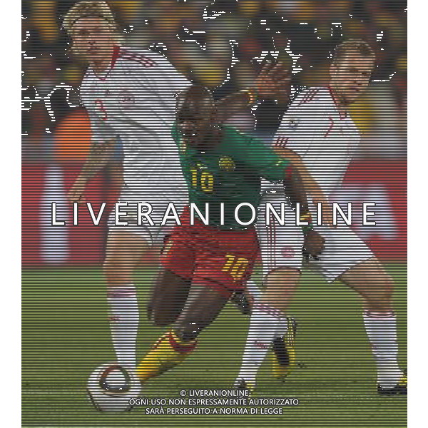 Fifa World Cup Sud Africa 2010 Match #26 Tshwane/Pretoria (Lotus Versfeld Stadium) - 19.06.2010 Camerun-Danimarca Nella Foto:emana-jensen-kjaer /Ph.Vitez-Ag. Aldo Liverani