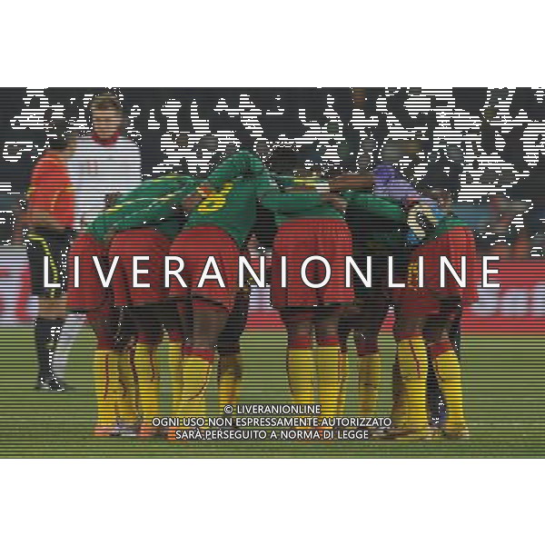 Fifa World Cup Sud Africa 2010 Match #26 Tshwane/Pretoria (Lotus Versfeld Stadium) - 19.06.2010 Camerun-Danimarca Nella Foto:Camerun squadra /Ph.Vitez-Ag. Aldo Liverani