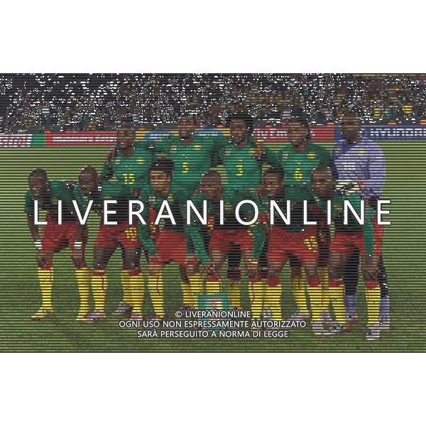 Fifa World Cup Sud Africa 2010 Match #26 Tshwane/Pretoria (Lotus Versfeld Stadium) - 19.06.2010 Camerun-Danimarca Nella Foto:Camerun squadra formazione /Ph.Vitez-Ag. Aldo Liverani