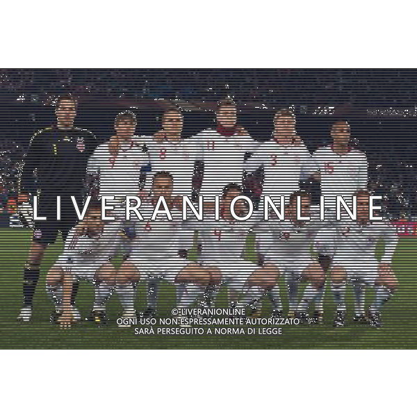 Fifa World Cup Sud Africa 2010 Match #26 Tshwane/Pretoria (Lotus Versfeld Stadium) - 19.06.2010 Camerun-Danimarca Nella Foto:Danimarca squadra formazione /Ph.Vitez-Ag. Aldo Liverani