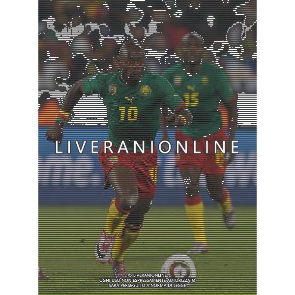 Fifa World Cup Sud Africa 2010 Match #26 Tshwane/Pretoria (Lotus Versfeld Stadium) - 19.06.2010 Camerun-Danimarca Nella Foto:Achille EMANA /Ph.Vitez-Ag. Aldo Liverani