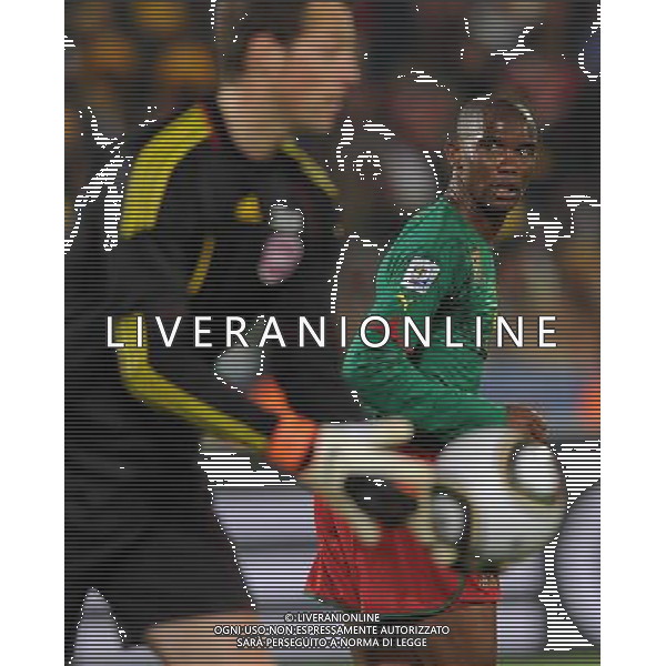 Fifa World Cup Sud Africa 2010 Match #26 Tshwane/Pretoria (Lotus Versfeld Stadium) - 19.06.2010 Camerun-Danimarca Nella Foto:Samuel ETO\'O /Ph.Vitez-Ag. Aldo Liverani