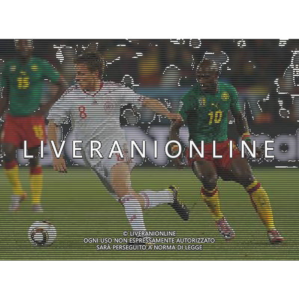 Fifa World Cup Sud Africa 2010 Match #26 Tshwane/Pretoria (Lotus Versfeld Stadium) - 19.06.2010 Camerun-Danimarca Nella Foto:Jesper GRONKJAER /Ph.Vitez-Ag. Aldo Liverani