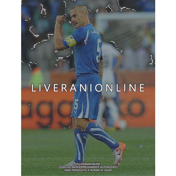 Fifa World Cup Sud Africa 2010 Match #28 Nelspruit (Mbombela Stadium) - 20.06.2010 Italia-Nuova Zelanda Nella Foto:fabio cannavaro esulta per il gol di iaquinta /Ph.Vitez-Ag. Aldo Liverani