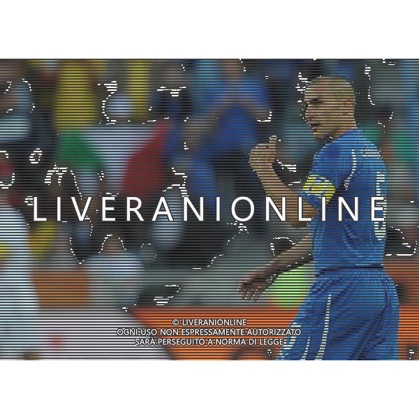 Fifa World Cup Sud Africa 2010 Match #28 Nelspruit (Mbombela Stadium) - 20.06.2010 Italia-Nuova Zelanda Nella Foto:fabio cannavaro esulta per il gol di iaquinta /Ph.Vitez-Ag. Aldo Liverani