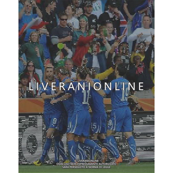 Fifa World Cup Sud Africa 2010 Match #28 Nelspruit (Mbombela Stadium) - 20.06.2010 Italia-Nuova Zelanda Nella Foto:esultanza di vincenzo iaquinta dopo il gol su rigore /Ph.Vitez-Ag. Aldo Liverani