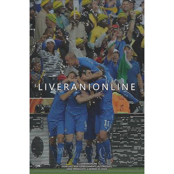 Fifa World Cup Sud Africa 2010 Match #28 Nelspruit (Mbombela Stadium) - 20.06.2010 Italia-Nuova Zelanda Nella Foto:esultanza di vincenzo iaquinta dopo il gol su rigore /Ph.Vitez-Ag. Aldo Liverani