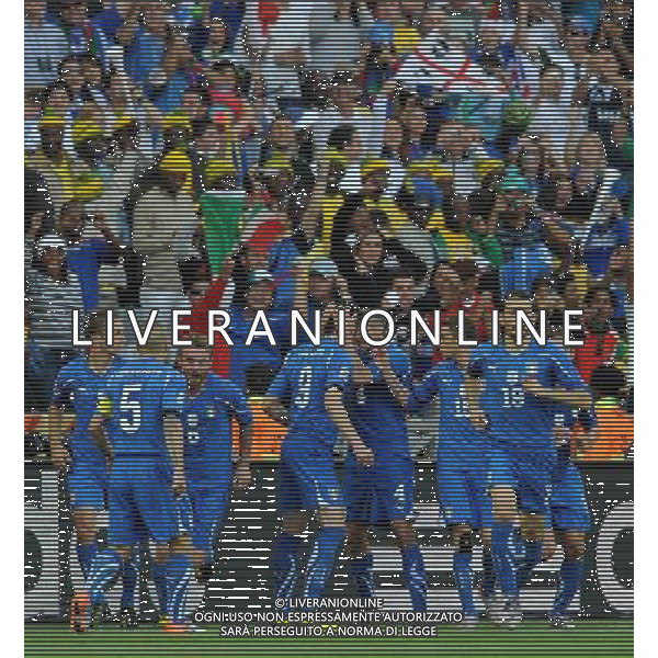 Fifa World Cup Sud Africa 2010 Match #28 Nelspruit (Mbombela Stadium) - 20.06.2010 Italia-Nuova Zelanda Nella Foto:esultanza di vincenzo iaquinta dopo il gol su rigore /Ph.Vitez-Ag. Aldo Liverani