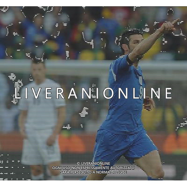 Fifa World Cup Sud Africa 2010 Match #28 Nelspruit (Mbombela Stadium) - 20.06.2010 Italia-Nuova Zelanda Nella Foto:esultanza di vincenzo iaquinta dopo il gol su rigore /Ph.Vitez-Ag. Aldo Liverani