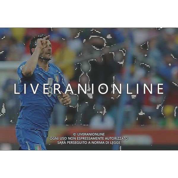 Fifa World Cup Sud Africa 2010 Match #28 Nelspruit (Mbombela Stadium) - 20.06.2010 Italia-Nuova Zelanda Nella Foto:esultanza di vincenzo iaquinta dopo il gol su rigore /Ph.Vitez-Ag. Aldo Liverani