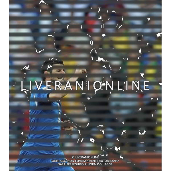 Fifa World Cup Sud Africa 2010 Match #28 Nelspruit (Mbombela Stadium) - 20.06.2010 Italia-Nuova Zelanda Nella Foto:esultanza di vincenzo iaquinta dopo il gol su rigore /Ph.Vitez-Ag. Aldo Liverani