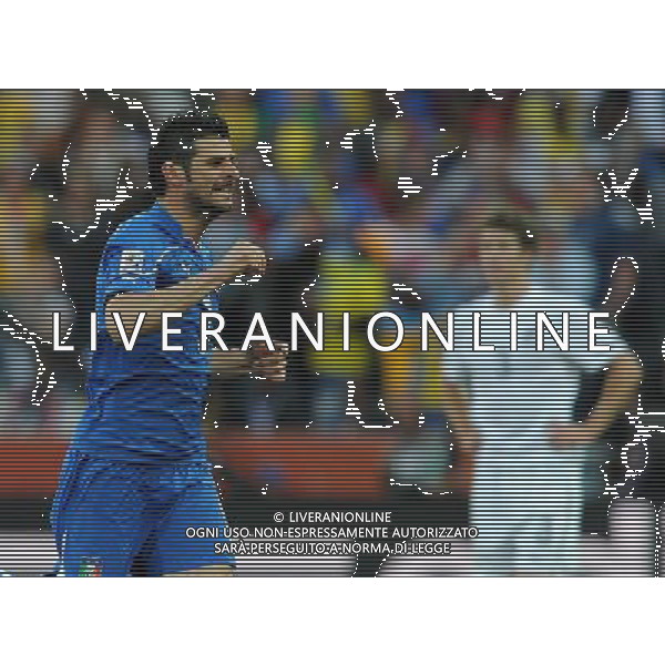 Fifa World Cup Sud Africa 2010 Match #28 Nelspruit (Mbombela Stadium) - 20.06.2010 Italia-Nuova Zelanda Nella Foto:esultanza di vincenzo iaquinta dopo il gol su rigore /Ph.Vitez-Ag. Aldo Liverani