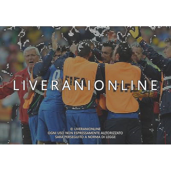 Fifa World Cup Sud Africa 2010 Match #28 Nelspruit (Mbombela Stadium) - 20.06.2010 Italia-Nuova Zelanda Nella Foto:esultanza di vincenzo iaquinta dopo il gol su rigore con la panchina e lippi /Ph.Vitez-Ag. Aldo Liverani