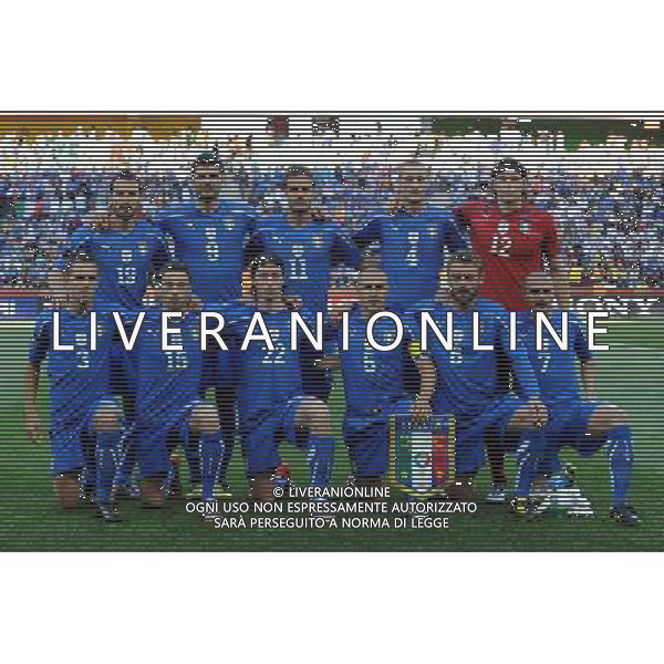 Fifa World Cup Sud Africa 2010 Match #28 Nelspruit (Mbombela Stadium) - 20.06.2010 Italia-Nuova Zelanda Nella Foto:italia squadra formazione /Ph.Vitez-Ag. Aldo Liverani