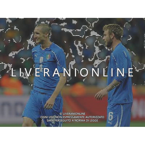 Fifa World Cup Sud Africa 2010 Match #28 Nelspruit (Mbombela Stadium) - 20.06.2010 Italia-Nuova Zelanda Nella Foto:giorgio chiellini-de rossi daniele /Ph.Vitez-Ag. Aldo Liverani