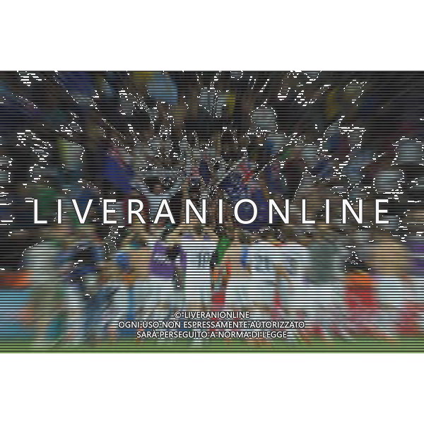 Fifa World Cup Sud Africa 2010 Match #28 Nelspruit (Mbombela Stadium) - 20.06.2010 Italia-Nuova Zelanda Nella Foto:esultanza finale nuova zelanda con i tifosi /Ph.Vitez-Ag. Aldo Liverani