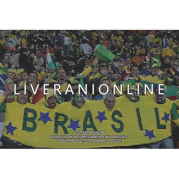 BRASILE - COSTA D\'AVORIO CAMPIONATI MONDIALI SUDAFRICA 2010 FIFA WORLD CUP SOUTH AFRICA,20/06/2010 Match 29, NELLA FOTO TIFOSI copyright by firo sportphoto/AGENZIA ALDO LIVERANI SAS ITALY ONLY - EDITORIAL USE ONLY 