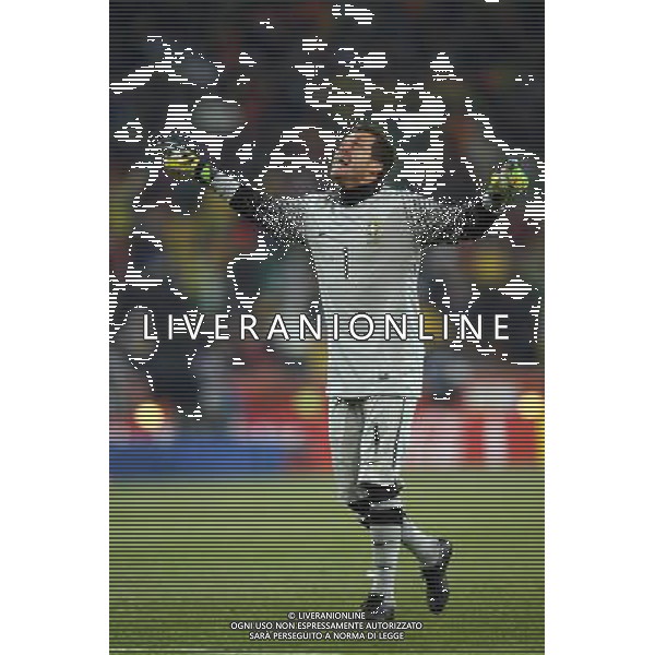 BRASILE - COSTA D\'AVORIO CAMPIONATI MONDIALI SUDAFRICA 2010 FIFA WORLD CUP SOUTH AFRICA,20/06/2010 Match 29, NELLA FOTO ESULTANZA DI JULIO CESAR copyright by firo sportphoto/AGENZIA ALDO LIVERANI SAS ITALY ONLY - EDITORIAL USE ONLY 