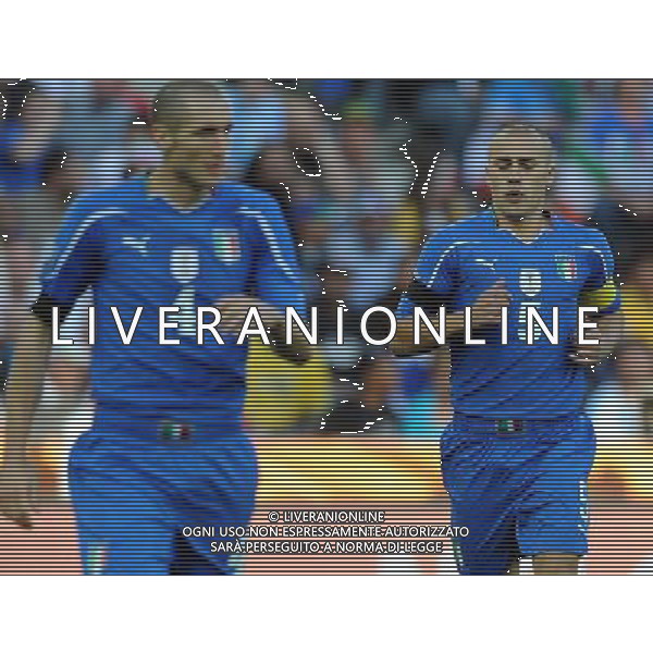 Fifa World Cup Sud Africa 2010 Match #28 Nelspruit (Mbombela Stadium) - 20.06.2010 Italia-Nuova Zelanda Nella Foto:Fabio CANNAVARO-Giorgio CHIELLINI /Ph.Vitez-Ag. Aldo Liverani
