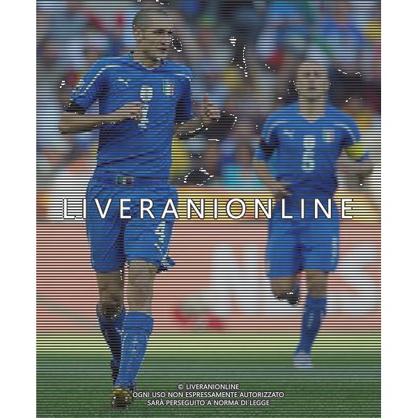 Fifa World Cup Sud Africa 2010 Match #28 Nelspruit (Mbombela Stadium) - 20.06.2010 Italia-Nuova Zelanda Nella Foto:Giorgio CHIELLINI-Fabio CANNAVARO /Ph.Vitez-Ag. Aldo Liverani