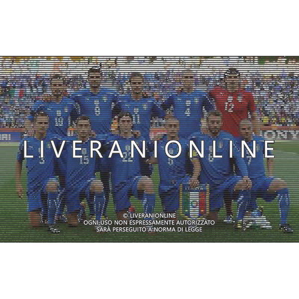 Fifa World Cup Sud Africa 2010 Match #28 Nelspruit (Mbombela Stadium) - 20.06.2010 Italia-Nuova Zelanda Nella Foto:Italia Squadra Formazione /Ph.Vitez-Ag. Aldo Liverani