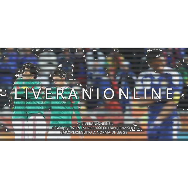 (100618) -- POLOKWANE, June 18, 2010 -- Mexico\'s players celebrate after winning a 2010 World Cup Group A match against France at the Peter Mokaba stadium in Polokwan, South Africa, on June 17, 2010. Mexico won 2-0. Li Ga) (kh) ©Photoshot/Agenzia Aldo Liverani Sas - ITALY ONLY: FRANCIA - MESSICO FIFA WORLD CUP CAMPIONATI MONDIALI SUD AFRICA 2010