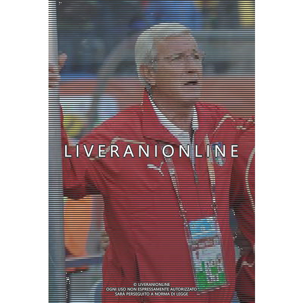 (100620) -- NELSPRUIT, June 20, 2010 () -- Italy\'s coach Marcello Lippi reacts during the 2010 World Cup Group F football match against New Zealand at Mbombela stadium in Nelspruit, South Africa, on June 20, 2010. (/Guo Yong) ©Photoshoit/Agenzia Aldo Liverani Sas - ITALY ONLY: ITALIA - NUOVA ZELANDA FIFA WORLD CUP CAMPIONATI MONDIALI SUD AFRICA 2010
