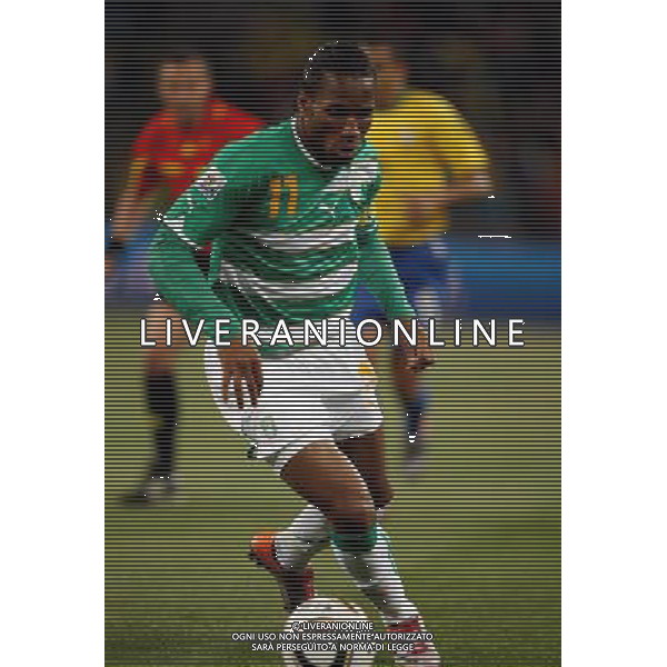CALCIO SPORT 20.06.2010 MONDIALI DI CALCIO 2010 WM 2010 Sudafrika 2010 FIFA WORLD CUP SOUTH AFRICA, BRASILE COSTA D\'AVORIO Match 29, BRA-CIV, Brazil-Cote dlvoire, Brasilien-ElfenbeinkŸste, 3:1 nella foto Didier DROGBA ©FIRO/ALDO LIVERANI ONLY ITALY