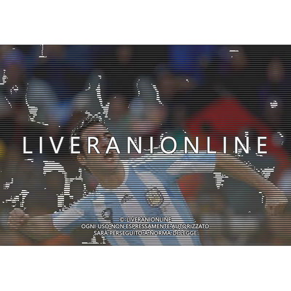 Argentina\'s Gonzalo Higuain celebrates scoring a goal during the World Cup group B soccer match between Argentina and South Korea at Soccer City in Johannesburg, South Africa, Thursday, June 17, 2010. Argentina defeated South Korea 4-1.(Photo By Wei Zheng/ColorChinaPhoto) - Ag. Aldo Liverani sas ITALY ONLY ITALY ONLY: ARGENTINA - COREA DEL SUD FIFA WORLD CUP CAMPIONATI MONDIALI SUD AFRICA 2010 ESULTANZA