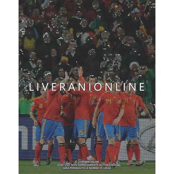 Fifa World Cup Sud Africa 2010 Match #32 Johannesburg (Ellis Park Stadium) - 21.06.2010 Spagna-Honduras Nella Foto: esultanza dopo il gol di david villa /Ph.Vitez-Ag. Aldo Liverani