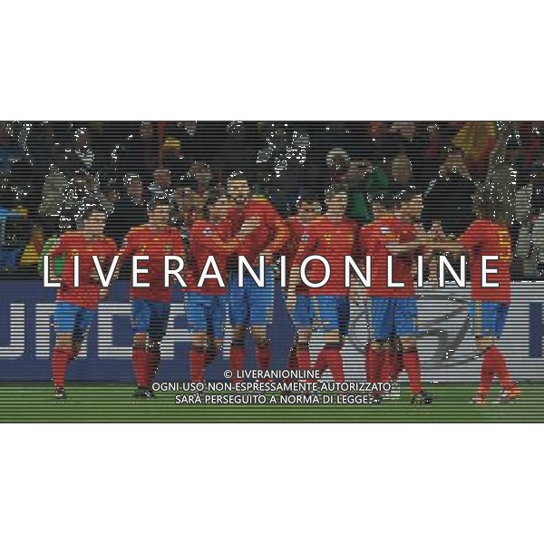 Fifa World Cup Sud Africa 2010 Match #32 Johannesburg (Ellis Park Stadium) - 21.06.2010 Spagna-Honduras Nella Foto: esultanza dopo il gol di david villa /Ph.Vitez-Ag. Aldo Liverani