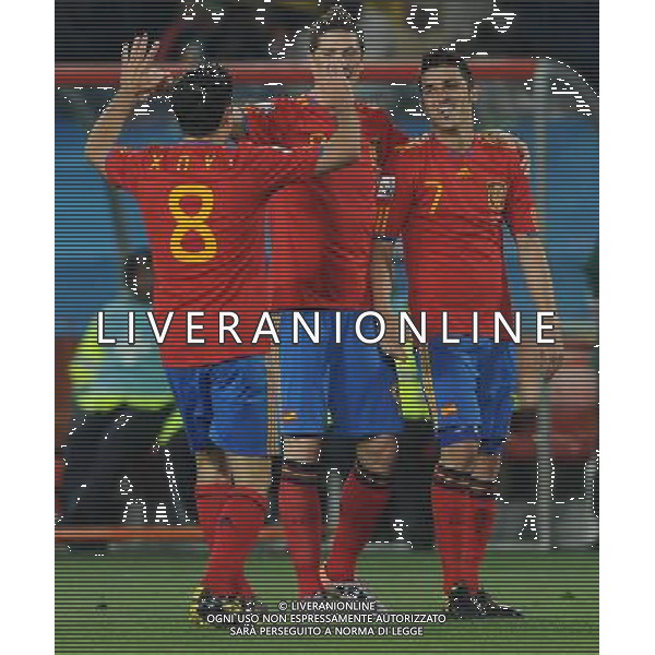 Fifa World Cup Sud Africa 2010 Match #32 Johannesburg (Ellis Park Stadium) - 21.06.2010 Spagna-Honduras Nella Foto: esultanza dopo il secondo gol di david villa del 2-0 /Ph.Vitez-Ag. Aldo Liverani