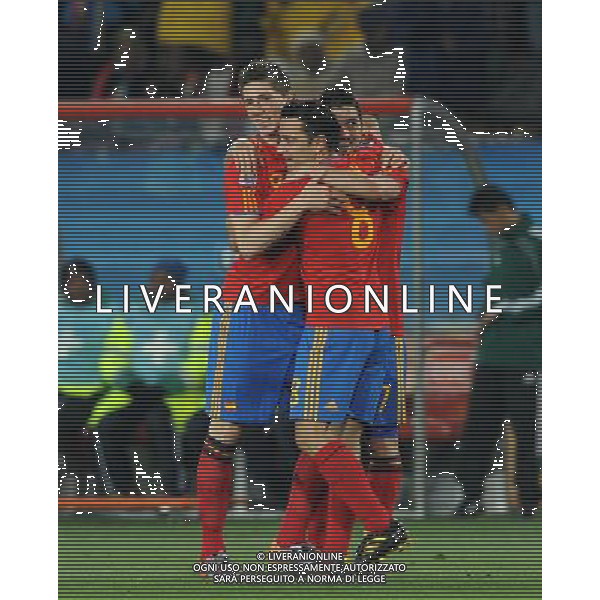 Fifa World Cup Sud Africa 2010 Match #32 Johannesburg (Ellis Park Stadium) - 21.06.2010 Spagna-Honduras Nella Foto: esultanza dopo il secondo gol di david villa del 2-0 /Ph.Vitez-Ag. Aldo Liverani