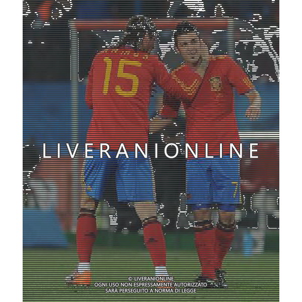 Fifa World Cup Sud Africa 2010 Match #32 Johannesburg (Ellis Park Stadium) - 21.06.2010 Spagna-Honduras Nella Foto: esultanza dopo il secondo gol di david villa del 2-0 /Ph.Vitez-Ag. Aldo Liverani