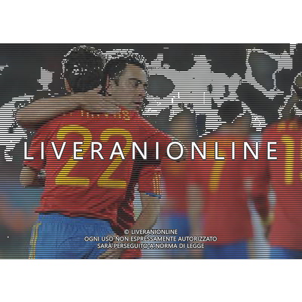 Fifa World Cup Sud Africa 2010 Match #32 Johannesburg (Ellis Park Stadium) - 21.06.2010 Spagna-Honduras Nella Foto:xavi festeggia con navas /Ph.Vitez-Ag. Aldo Liverani