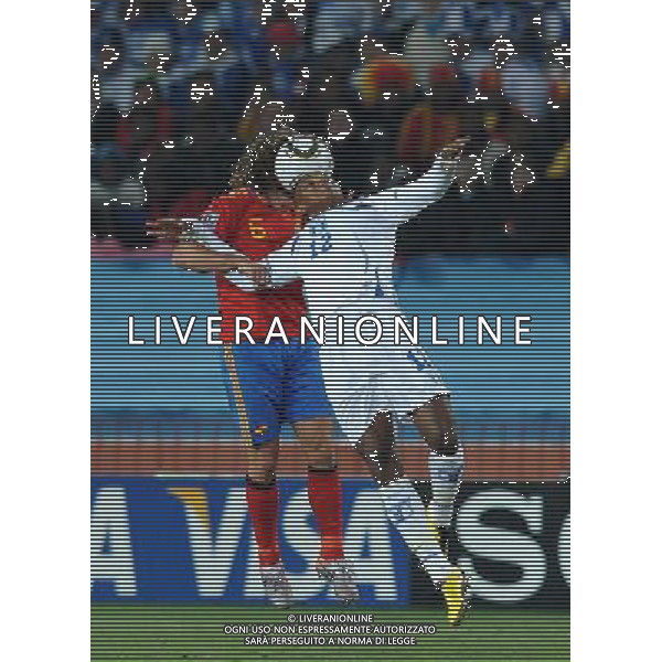 Fifa World Cup Sud Africa 2010 Match #32 Johannesburg (Ellis Park Stadium) - 21.06.2010 Spagna-Honduras Nella Foto:welcome-puyol /Ph.Vitez-Ag. Aldo Liverani