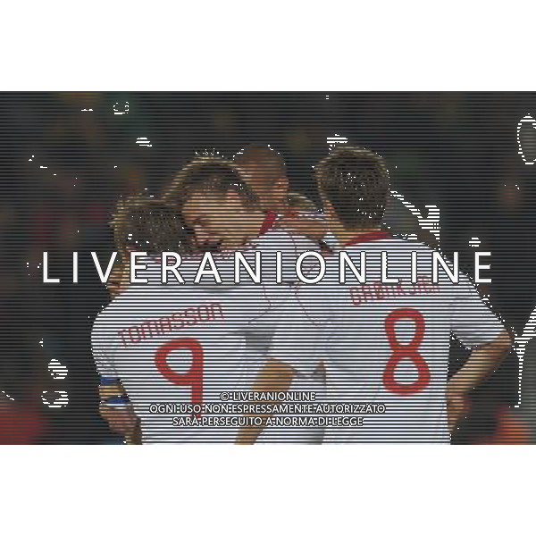 (100620) -- TSHWANE, June 20, 2010 () -- Denmark\'s players celebrate after a goal during the 2010 World Cup Group E soccer match against Cameroon at Loftus Versfeld stadium in Tshwane, South Africa, June 19, 2010. (/Wang Yuguo) (ly) ©Photoshot/Agenzia Aldo Liverani Sas - ITALY ONLY: CAMERUN - DANIMARCA FIFA WORLD CUP CAMPIONATI MONDIALI SUD AFRICA 2010