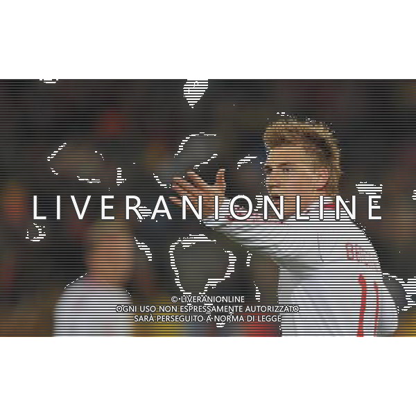 (100620) -- TSHWANE, June 20, 2010 () --Nicklas Bendtner of Denmark reacts during the 2010 World Cup Group E soccer match against Cameroon at Loftus Verfeld stadium in Tshwane, South Africa, on June 19, 2010. (/Yang Lei)(fym) ©Photoshot/Agenzia Aldo Liverani Sas - ITALY ONLY: CAMERUN - DANIMARCA FIFA WORLD CUP CAMPIONATI MONDIALI SUD AFRICA 2010