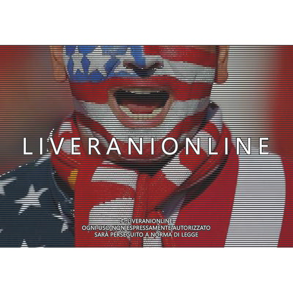 An American fan reacts during the World Cup group C soccer match between USA and Slovenia in Johannesburg in South Africa on Friday, June 18, 2010. The match ended in a 2-2 draw.(Photo By Wei Zheng/ColorChinaPhoto) - Ag. Aldo Liverani sas ITALY ONLY SLOVENIA - STATI UNITI FIFA WORLD CUP CAMPIONATI MONDIALI SUD AFRICA 2010