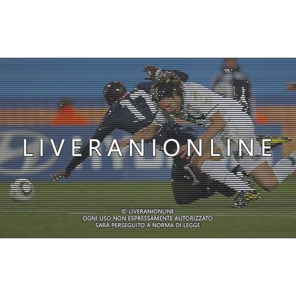 U.S.\' Jozy ALTIDORE (L) vies for the ball with Slovenia\'s Marko SULER (R) during the World Cup group C soccer match between USA and Slovenia in Johannesburg in South Africa on Friday, June 18, 2010. The match ended in a 2-2 draw.(Photo By Wei Zheng/ColorChinaPhoto) - Ag. Aldo Liverani sas ITALY ONLY SLOVENIA - STATI UNITI FIFA WORLD CUP CAMPIONATI MONDIALI SUD AFRICA 2010