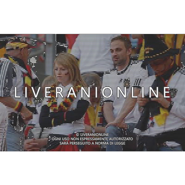 (100618) -- PORT ELIZABETH, June 18, 2010 -- German supporters react after the 2010 World Cup Group D soccer match between Germany and Serbia at the Nelson Mandela Bay stadium in Port Elizabeth, South Africa, on June 18, 2010. Germany lost the match 0-1. Liao Yujie) (zc) ©Photoshot/Agenzia Aldo Liverani Sas - ITALY ONLY: GERMANIA - SERBIA FIFA WORLD CUP CAMPIONATI MONDIALI SUD AFRICA 2010
