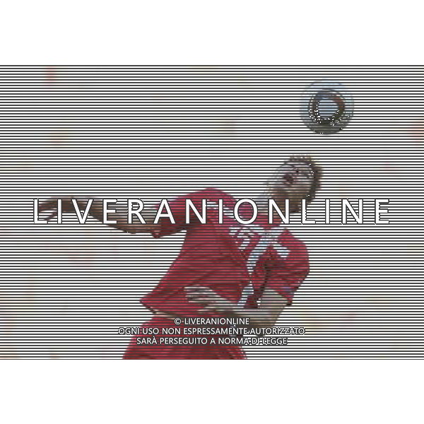 (100618) -- PORT ELIZABETH, June 18, 2010 -- Serbia\'s Nikola Zigic heads the ball during the 2010 World Cup Group D soccer match between Germany and Serbia at the Nelson Mandela Bay stadium in Port Elizabeth, South Africa, on June 18, 2010. Liao Yujie) (zc) ©Photoshot/Agenzia Aldo Liverani Sas - ITALY ONLY: GERMANIA - SERBIA FIFA WORLD CUP CAMPIONATI MONDIALI SUD AFRICA 2010